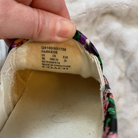 COACH Parkside Tea Rose Floral Slip-On Size 9 - Picture 11 of 12